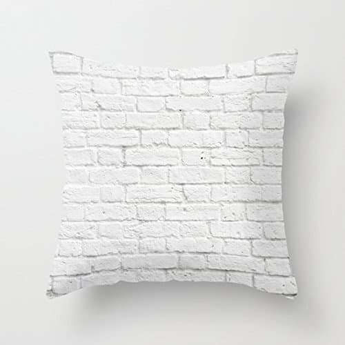 Brick Wall Designer Square Throw Pillow Covers for Girls Cushion Covers 18 x 18