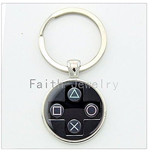 Playstation controller key chain boyfriend perfect gift idea jewelry video game controller pattern keychain