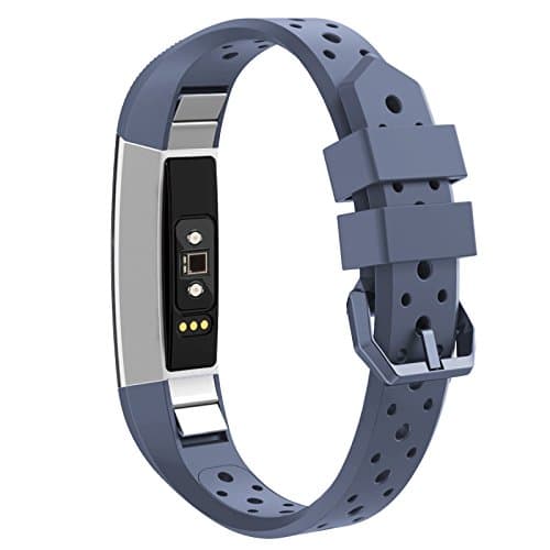 RETECK Fitbit Alta and Alta HR Soft Silicone Straps Small (5.5" - 7.5"), Adjustable Accessory Replacement Sport Bands With Sixteen Colors for Fitbit Alta and Alta HR Women Men - Grey