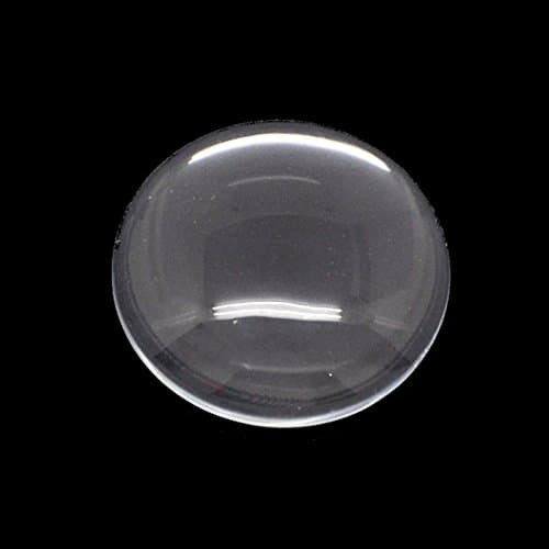 Little Freckle 2x Glass Round Circle Glass Cabochon Dome Tile 25mm