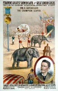 P T Barnum 1879 Circus 30 x 20cms Medium Metal Sign