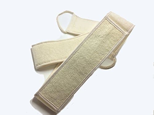 Moomua Exfoliating Back Scrubber with Bar Soap Pocket for Shower bath for Men and Women (Loofah)