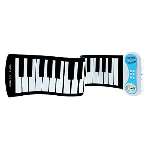 Kids Piano, Sanmersen 37 Key Multi-function Electronic Keyboard Piano Play Piano Organ with Microphone Educational Toy for Toddlers Kids Children (Blue)