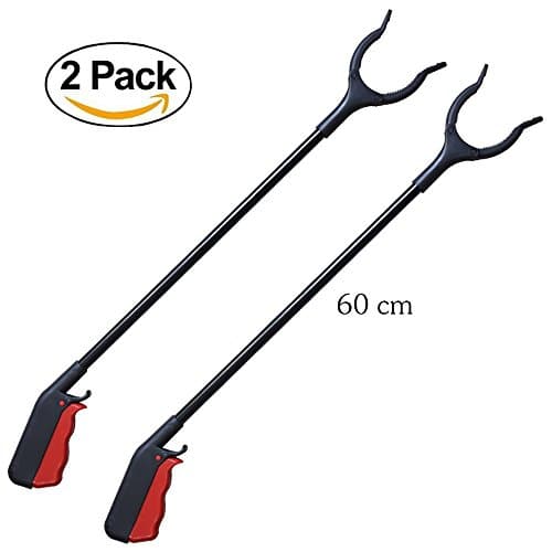 [2-Pack]24" Grabber Reacher | Rotating Gripper | Mobility Aid Reaching Assist Tool | Trash Picker, Litter Pick Up, Garden Nabber, Arm Extension | Ideal for Wheelchair and Disabled Ergonomic Lightweigh
