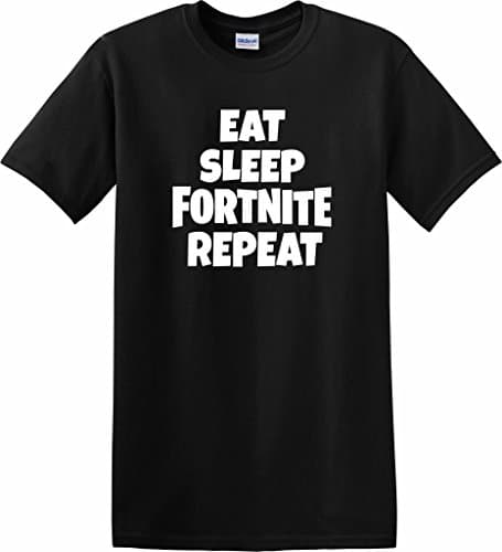 Apparel Prints Eat Sleep Fortnite repeat Funny Online Gaming PS4 Xbox One T-Shirt Tee (XXL)