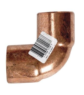 Elkhart Products 107C 1" 1" 90º Copper Elbows