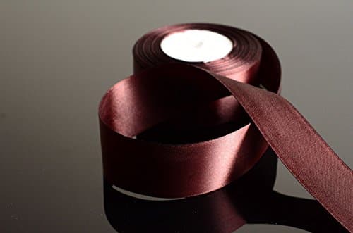 Glamour Beauty 25M Satin Ribbon Reel Wide Double Faced Satin Ribbon Roll Quality Ribbon Crafts (Maroon 6mm)