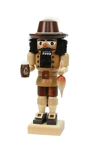 German Christmas Nutcracker Bavarian natural colors - 26 cm / 10 inches - Authentic German Erzgebirge Nutcrackers - Christian Ulbricht