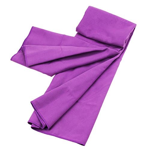 PrimeDry Microfibre Towel – Quick Dry Lightweight Compact Soft Towel for Travel Gym Swimming Hiking Camping Beach and more. With Carry Bag to store small items. (Purple, 175 x 110cm)
