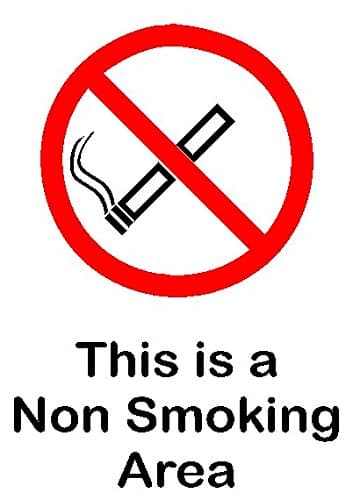 This is a Non Smoking Area [SIGN] 297x219x3mm Rigid plastic All Weather indoor/outdoor sign