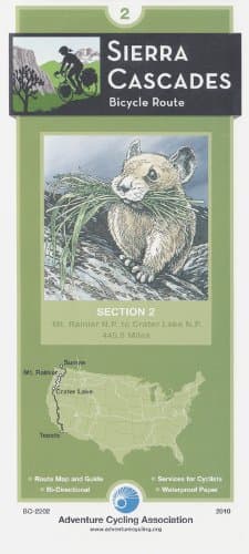Sierra Cascades Bicycle Route #2: Mt. Rainier NP, Wa - Crater Lake NP, or (446 Miles)