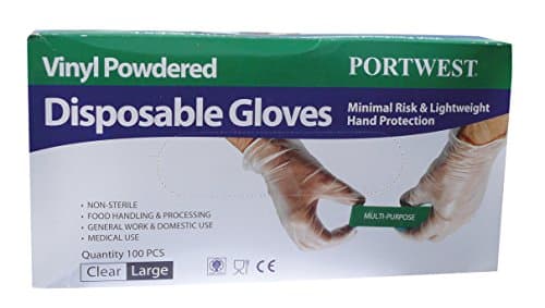 Vinyl powdered disposable gloves – size M/L/XL – CE certified – GMO free - DOP free