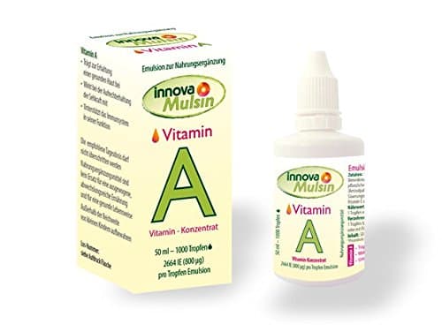 Premium Product Vitamin A Drops with Coconut Oil | 6 Months Pack 1000 Drops | Concentrate with Highest Absorption Capacity | German Premium Quality | Only Vitamin A Emulsion on The Market