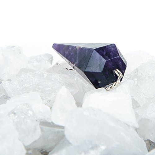 Spiru Crystal Pendulum/ Dowser Gemstone Amethyst, Natural Pendant for Spiritual Healing, Reiki, and Chakra Balancing
