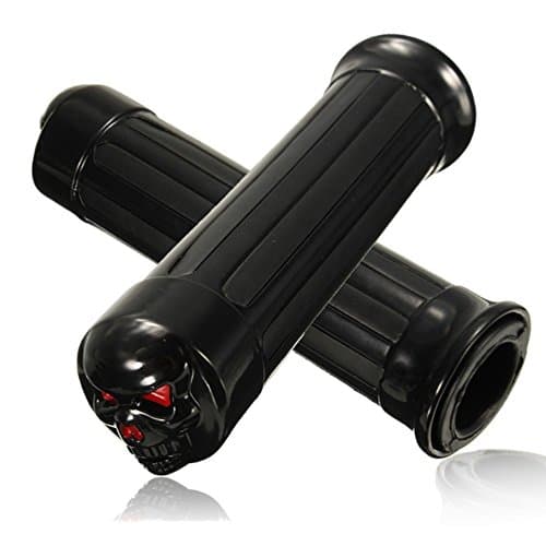 MFPower 1 inch Skull Handlebar Hand Grips For Harley Davidson XL 883 Hugger Sportster