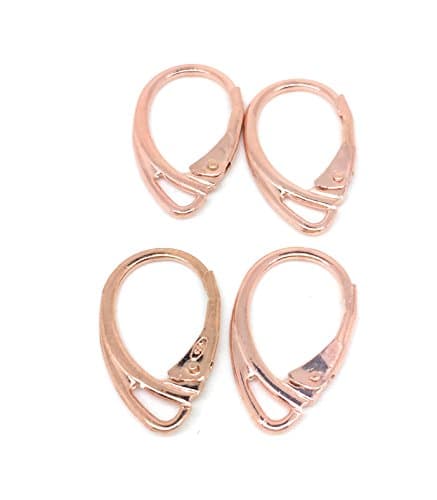 Two Pairs of DIY Earring Colour Rose Gold Drop Earrings 20 x 10 mm
