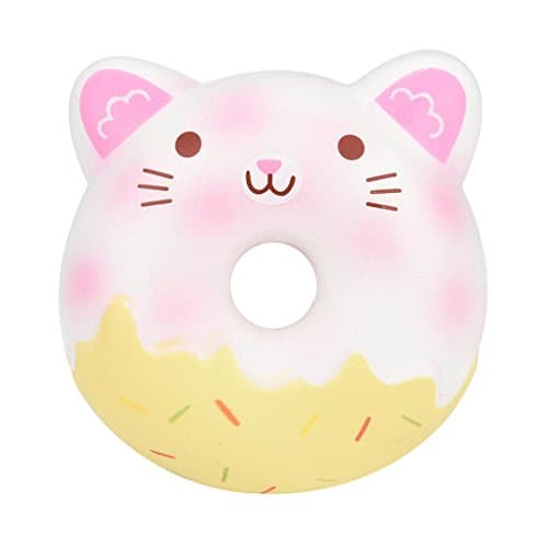 2018 Newest Slow Rising Squeeze Toys,Yesmile Toy Squishies Cute Panda Donuts Kawaii Cream Scented Squishy Charm Slow Rising Simulation Kid Toy Key Cell Phone Pendant Strap Gift Home Décor (11*11*4cm, pink) (Cute, C)