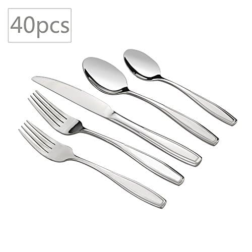 Pekky 40-Piece Stainless Steel Cutlery Set, Service for 8