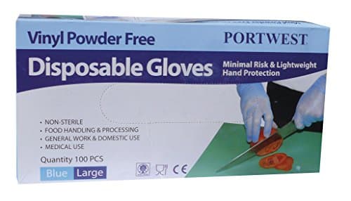 Powder-free Vinyl Disposable Gloves, 100Gloves Per Box, Size M / L / XL, CE Certified, Free of Softeners
