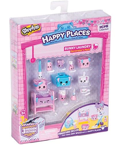 Shopkins Happy Places Decorator Pack Series 1 &amp; 2 - NEW 2017 - BUNNY LAUNDRY 5Yrs+