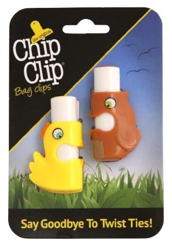 Chip Clip Bag Clips, Push Button Bag Ties in Cute Shapes Set of 2 (Chick/Owl) by Chip Clip