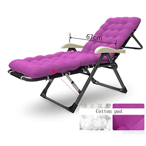 Loungers DUO Home folding chair Office lunch break napping bed Lazy chair Beach Chairs Footrest back 7 levels adjustable (Color : C)