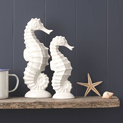 Pair of Ceramic Seahorse Ornaments