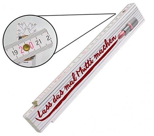 Folding Rule - 2 Metres - German Brand Manufacturer Quality - Also Suitable for Craftsmen Lass das mal Mutti machen