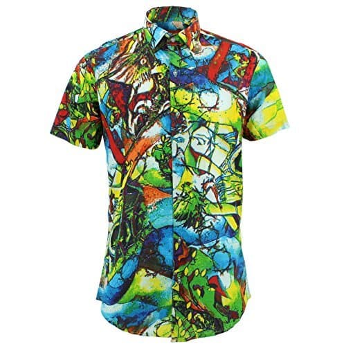 Loud Originals Tailored Fit Short Sleeve Shirt - coloured Glass (17"/43cm/X-Large)
