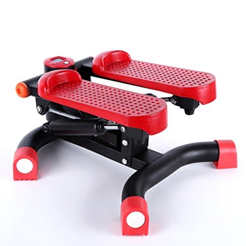 Stepper Dual-use Household Mute Mini Legs Foot Weight loss machine Thin Climbing machine Fitness equipment ( Color : Red )