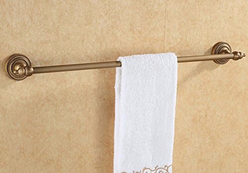USDFJN Towel Holder Shelf Bathroom Stand Towel Bars Single Lever Ceramic Engraving Accessories Hoist
