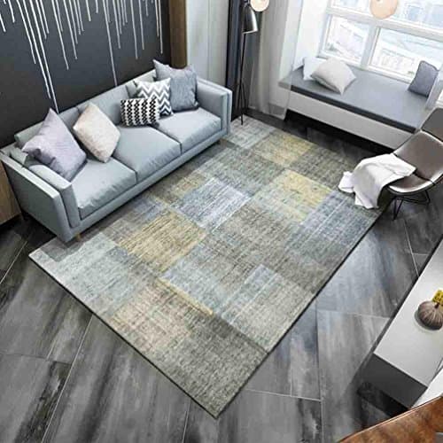 YANLI Minimalist carpet living room modern geometric sofa coffeetable mat bedside floor mat , 003 , 140*200cm