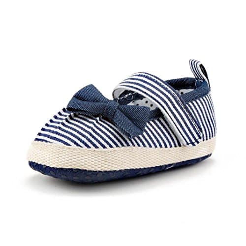 ZJENEE Toddler Girl Soft Sole Crib Shoes Sneaker Newborn First Walking Baby Shoes (12)