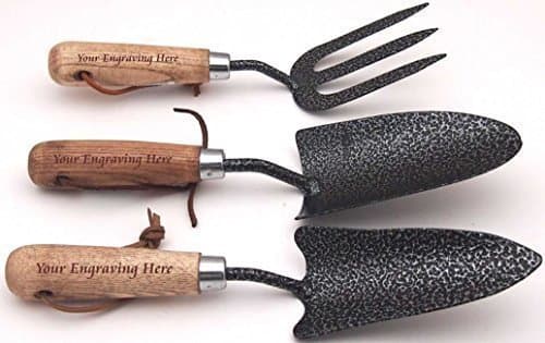 DRAPER 3-PIECE CARBON STEEL HEAVY-DUTY HAND FORK and TROWELS SET FREE ENGRAVING