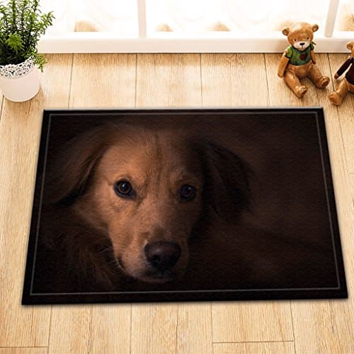 60cm Lx40cm W None- Slip Water Absorption Soft Bath mat Dog Digital Design Print Carpet For Bathroom Decoration