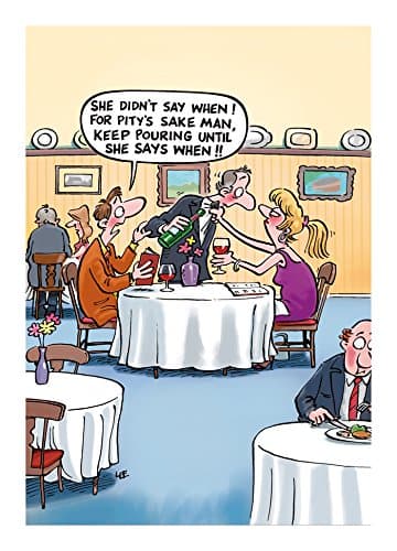 Glass half empty - Greetings card (Happy Birthday)