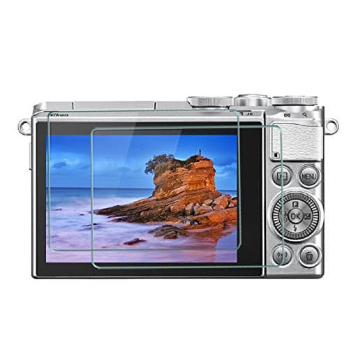 Ktele Tempered Toughened Optical Glass Camera Screen Protector For Nikon J4/J5/V3 Digital SLR camera Anti-scratch Anti-burst Super Light Transmittance Digital Picture Frame 2X Sheets Screen Protector Foils
