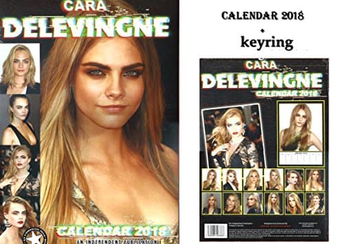 CARA DELEVINGNE CALENDAR 2018 + CARA DELEVINGNE KEYRING