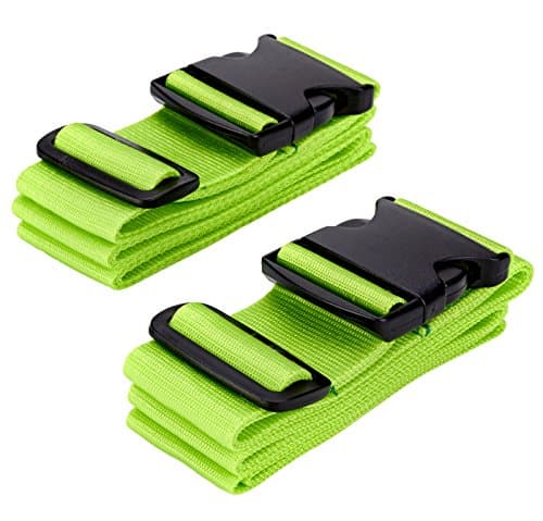 Luggage Straps Suitcase Belt Adjustable Trolley Strap Travel Accessories Packing Belt Heavy Duty Cross Straps 2-Pack