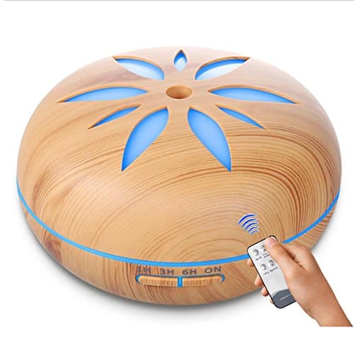 New Wood Grain 550ML Various Shapes Ultrasonic Air Humidifier Purifier Eessential Oil Aromatherapy Humidifier for Bedroom Children's room Office Yoga , brown , C