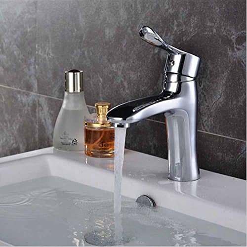 SAEJJ-Fashionable streamline hot and cold basin taps, brass double wrench-hole basin faucet