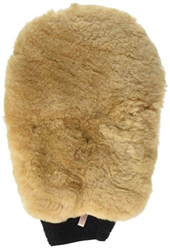 Genuine Lambswool 2-in-1 Wet/Dry Car Wash Mitt and Scrubber by Lush Ride | 100% Australia Natural Wool Automobile Detailing Mitt, Large 28cm x 23cm, One Size, Quickly and Gently Cleans Delicate Finishes with No Swirls