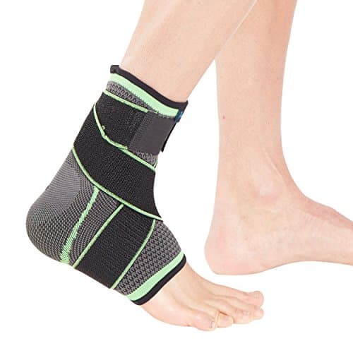 Actesso Sports Ankle Sleeve with Strap - the Ultimate Support for Sprains and Sports Injury (Small)