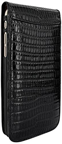 Piel Frama - Handmade Leather Classic Case for iPhone 6 , 4.7" with belt clip and magnetic closure - Lizard Black