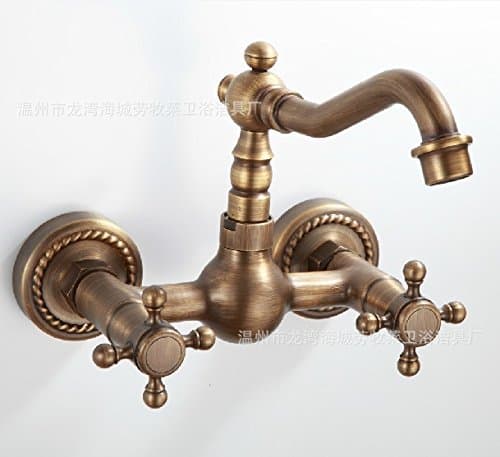 HHY-Copper antique double-handle wall faucet ,8021A