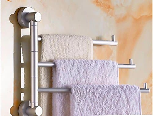 USDFJN Towel Holder Bathroom Stand Shelf Aluminum can be rotated 3 months 32*27cm