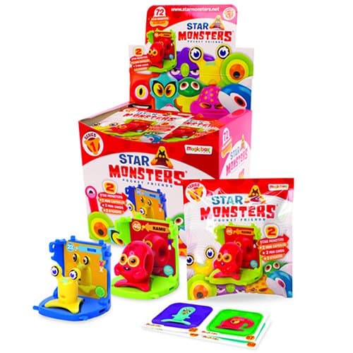 Star Monsters Mini Capsule Display Box (Pack of 12, Multi-Colour)