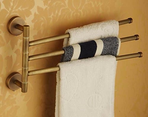 USDFJN Towel Holder Bathroom Stand Shelf Copper can be rotated 30cm