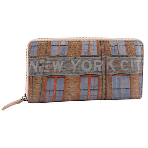 New York Apartment Window Print Synthetic Matinee Purse