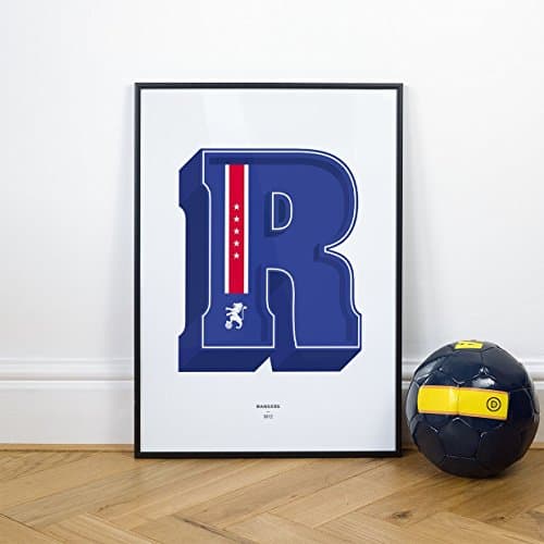 R is for Rangers, Football Typography Print